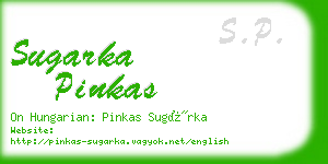 sugarka pinkas business card